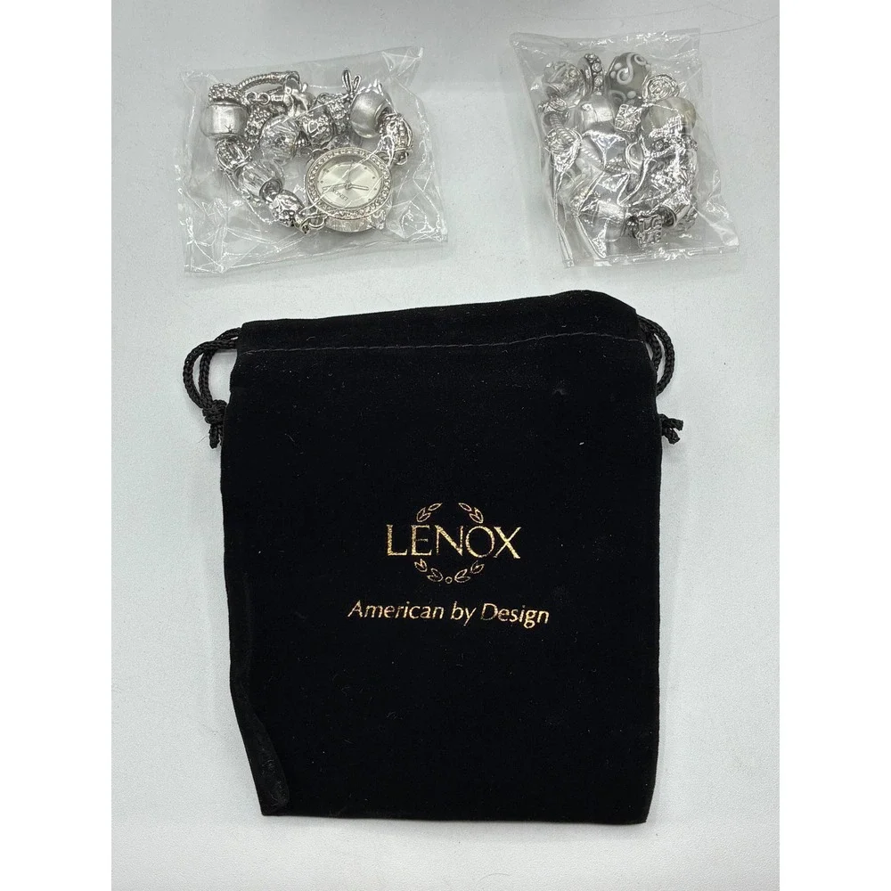 Lenox American by Design Silver Tone Charm Watch and Bracelet Set 834828